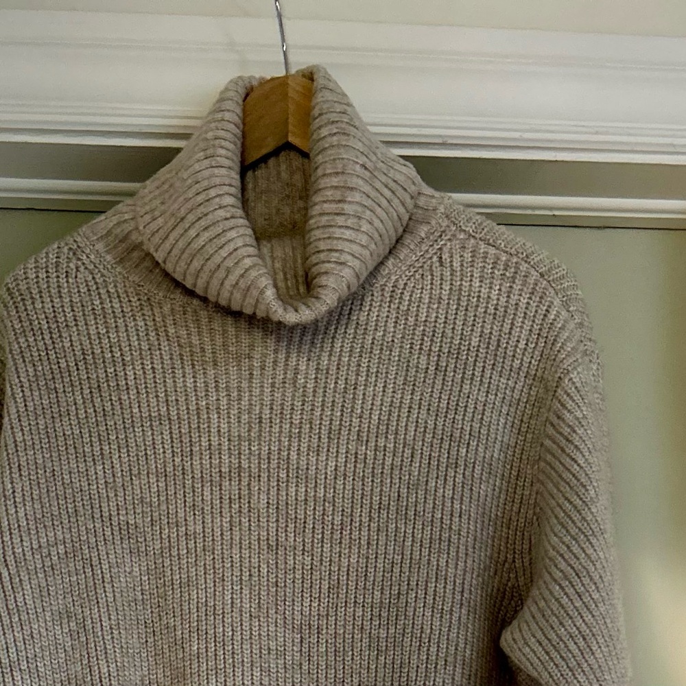 H&M Beige Turtleneck Sweater Dress - Picture 4 of 8